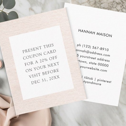 Simple Beige Moderne Minimaliste Carte de réductio