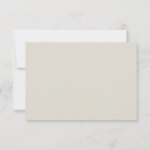 Simple Beige Wedding RSVP Kaartje (Achterkant)