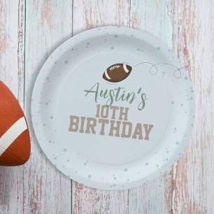 Simple Birthday Cute Sports Football Party Papieren Bordje