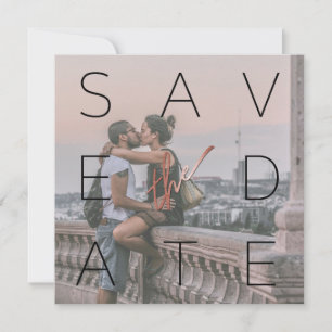 Simple Black 2 Photo Roos Gold Square Weddenschap Save The Date