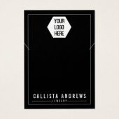 Simple Black Ajouter votre logo collier carte d'af (Devant)