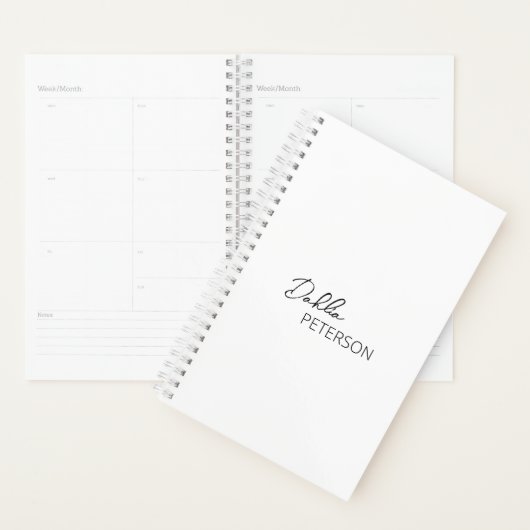 Simple Black and White Elegant Contemporary Modern Planner (Display)