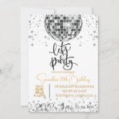 Simple Black and White Fancy Invitation d'annivers (Devant)