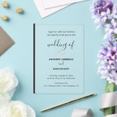 Simple Black and White Formal Wedding - Custom Acryl Uitnodigingen (Insitu (Huwelijk))