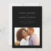 Simple black and white foto save the date (Voorkant)