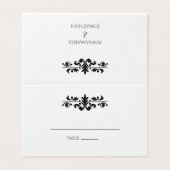 Simple Black and White Minimalist | Place Card (Outside Unfolded)