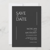 Simple Black and White Photo Save The Date (Devant)