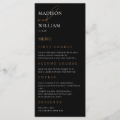 Simple Black and White Wedding Menu (Voorkant)