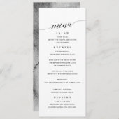 Simple Black and White Wedding Menu (Voorkant / Achterkant)