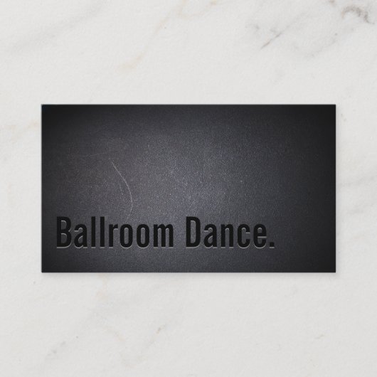 Simple Black Ballroom Dance Carte de visite (Devant)