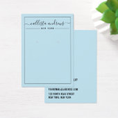 Simple Black Blue Cursive Earring Display Kaart (Bureau)