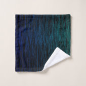 Simple Black Blue Turquoise Scribble Texture Abstr (Gant de toilette)