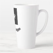 Simple Black Boo Happy Halloween Latte Mok (Rechts)