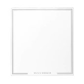 Simple Black Border Name Stationery Notitieblok (Voorkant)