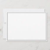 Simple Black Border Name Stationery Notitiekaartje (Achterkant)