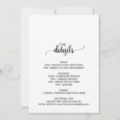 Simple Black Calligraphy Hen Party Kaart (Achterkant)