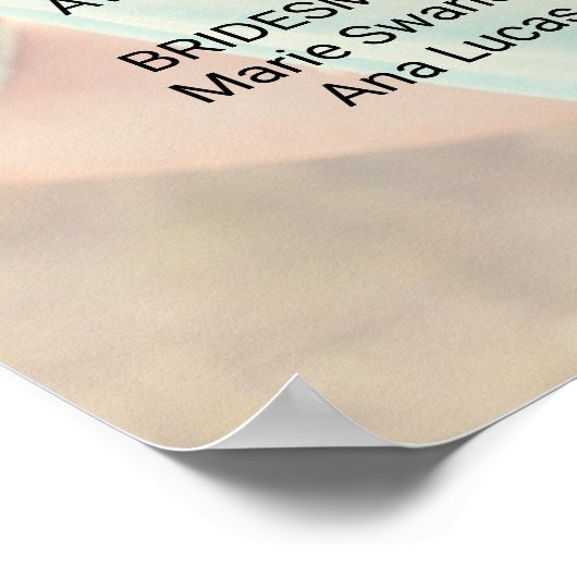 Simple Black Calligraphy Photo Wedding Program Poster (Hoek)