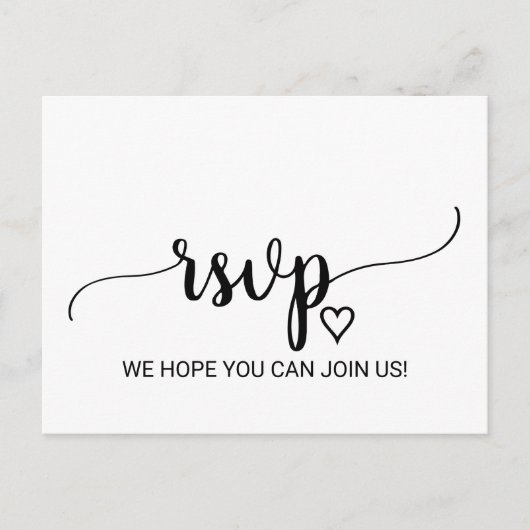 Simple Black Calligraphy Song Request RSVP Uitnodiging Briefkaart (Voorkant)