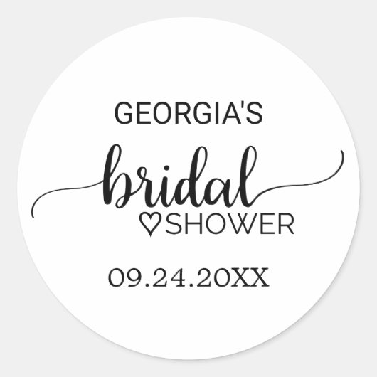 Simple Black Calligraphy Vrijgezellenfeest Ronde Sticker (Voorkant)