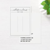 Simple Black Cursive Hair Display Card (Bureau)