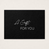 Simple Black Elegant Moderne Certificat Cadeau (Devant)