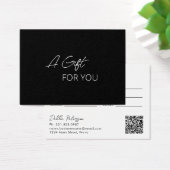 Simple Black Elegant Moderne Certificat Cadeau (Bureau)