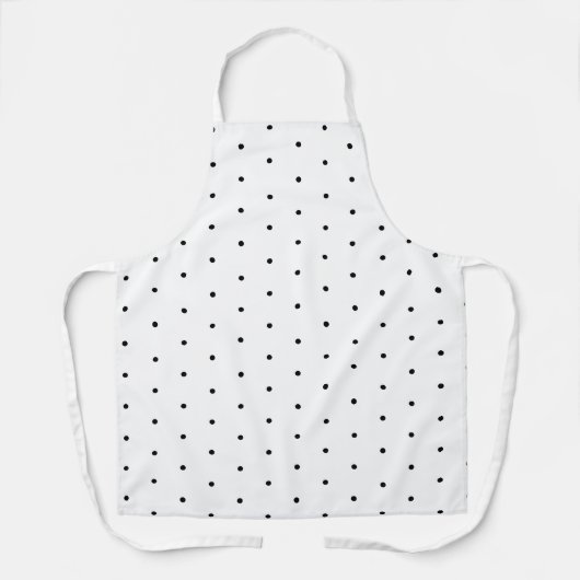 Simple Black en White Polka Dot Pattern Baker Schort (Voorkant)