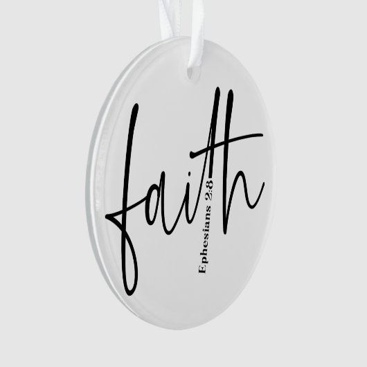 Simple Black Faith Bible Verse Calligraphie Texte (devant)
