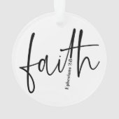 Simple Black Faith Bible Verse Calligraphie Texte (dos)