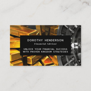 Simple Black Financial Advisor Carte de visite pho