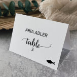 Simple Black Fish Repas Option Carte Place<br><div class="desc">Ces cartes d'option de plat simple de poisson noir sont parfaites pour un mariage à thème rustique ou moderne. Le design minimaliste est doté d'une police de script de brosse élégante et d'une icône de poisson. Utilisez ces cartes de lieux de choix pour vous assurer que vos invités reçoivent le...</div>