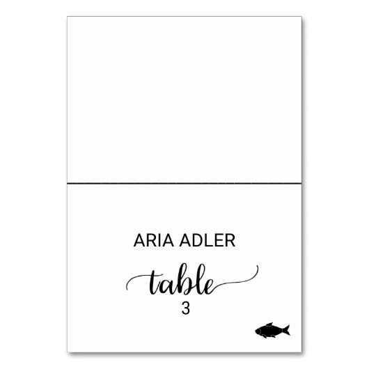 Simple Black Fish Repas Option Carte Place (Par défaut)