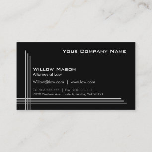 Simple Black Framed, Professional Business Card Visitekaartje