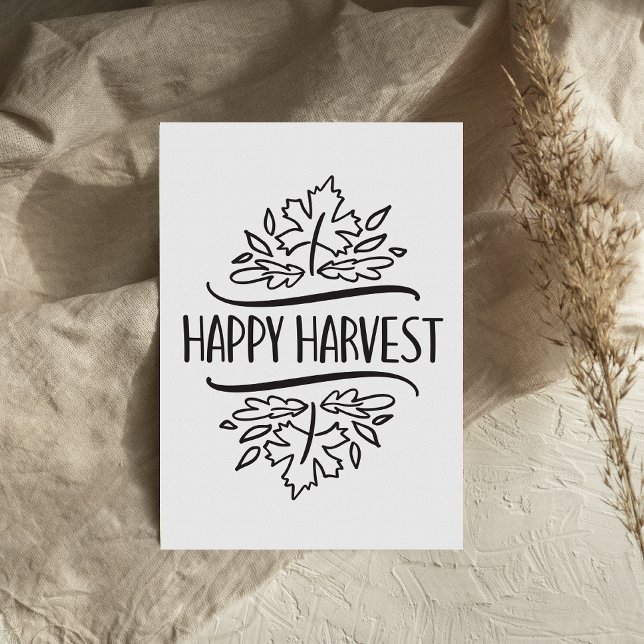 Simple Black Herfst Happy Harvest-Thanksgiving (Creator heeft geüpload)