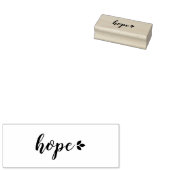 Simple Black Hope met bladeren Rubberstempel (Gestempeld)
