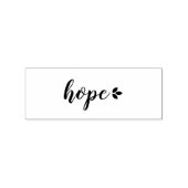 Simple Black Hope met bladeren Rubberstempel (Afrduk)