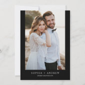 Simple Black Minimalist Wedding Invitation (Dos)