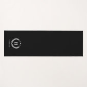 simple black monogram stylish modern minimalist yogamat (Voorkant (horizontaal))