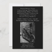 Simple Black Photo Funeral Program Kaart (Achterkant)