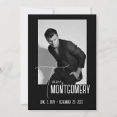 Simple Black Photo Funeral Programme (Devant)