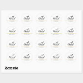 Simple Black Script Apotheek afstuderen Ronde Sticker (Vel)