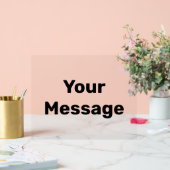 Simple Black Uw bericht tekst toevoegen Sjabloon Acryl Bord (Huwelijk)