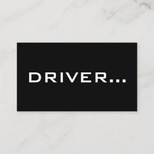Simple Black Visitekaartje White Text - DRIVER