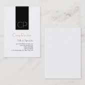 Simple Black White Consultant Chubby Visitekaartje (Voorkant / Achterkant)