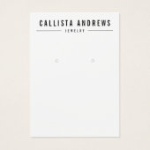 Simple Black White Earring Display Kaart (Voorkant)
