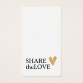 Simple Black White Faux Gold Heart (Devant)