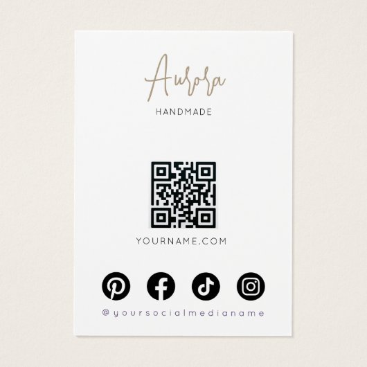 Simple Black White Girl Drawing Jewelry Display (Dos)