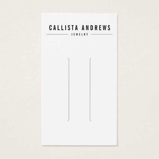 Simple Black White Hair Clip Display Kaart (Voorkant)