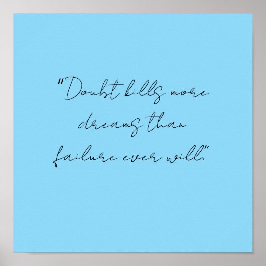 simple black white hand written quote art poster (Devant)