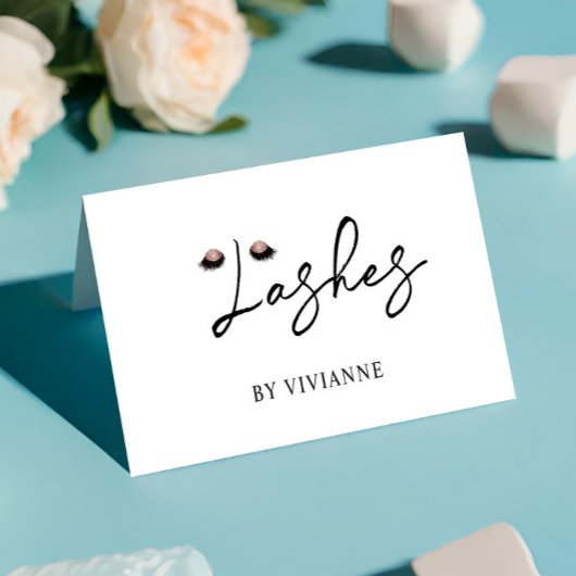 Simple Black White Lash-Visitekaartje Visitekaartjes